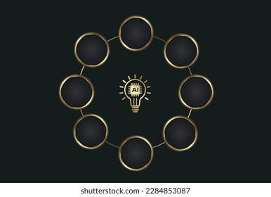 Circle premium vector charts option, and Abstract business infographic, luxury option template
