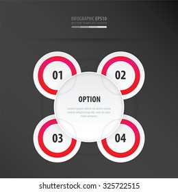 circle presentation template design   neon pink