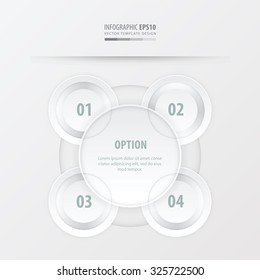 circle presentation template design white color