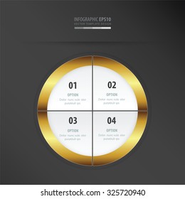 circle presentation template    gold color