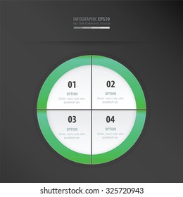 circle presentation template    neon green