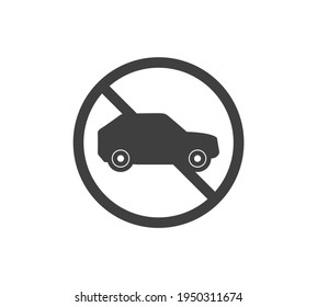 Circle Prohibited Sign No Car No Stock Vector (Royalty Free) 1950311674 ...