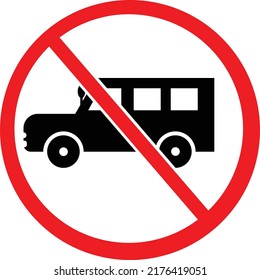Signo de círculo prohibido sin coche o sin signo de estacionamiento en fondo blanco