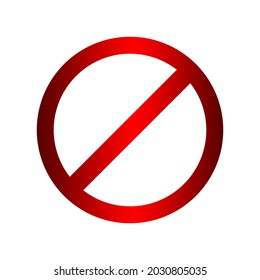 circle prohibition signs red isolated on white, empty prohibition sign, vector