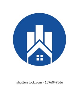 circle property logo in blue color