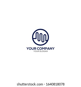 Circle Pulse Logo Design Vector