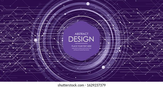 Circle purple abstract technology innovation concept vector background