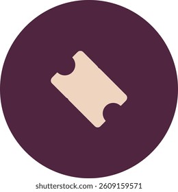 Circle Purple Cream Voucher Icon for Sale Business Promotion