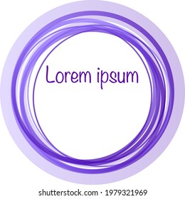 Ilustração do modelo de banner abstrato de gradiente roxo circular