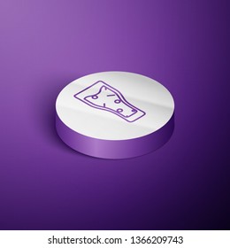 Circle purple isometric illustration Beer icon. Beer glass symbol for your web site design