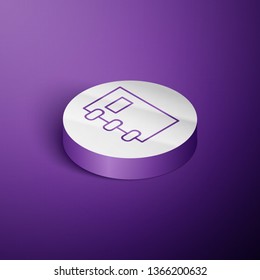 Circle purple isometric illustration Book icon, sign reading design