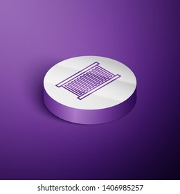 Circle purple isometric illustration Container vector icon