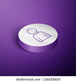 Circle purple isometric illustration Person vector icon. People concept