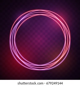Circle Purple line glow