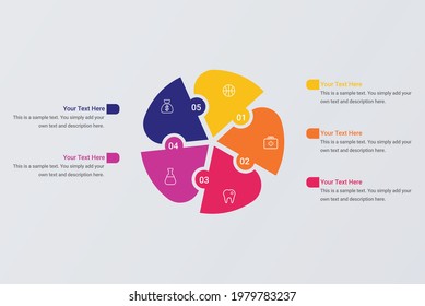 Circle puzzle infographic template for diagram vector image 5