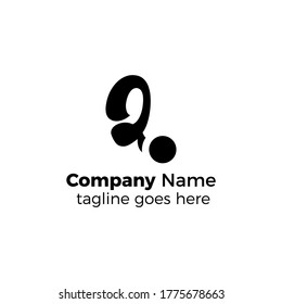 circle q logo design icon vector illustration simple line