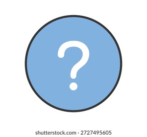 Círculo con signo de interrogación icono ilustración Vector
