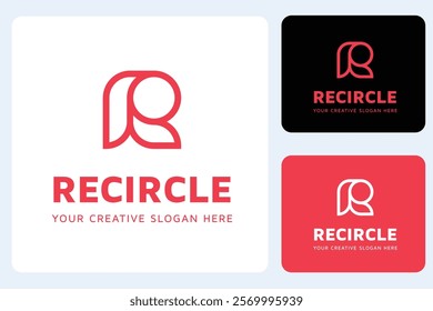 Circle R Letter Logo Design Template