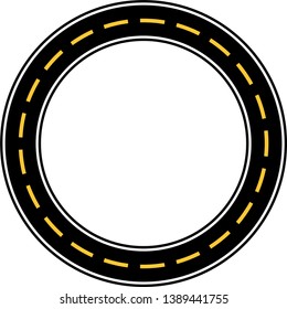 Circle race circuit vector illustration
