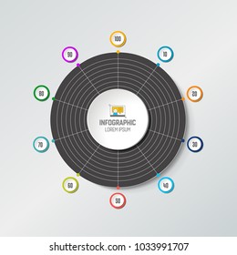 Circle Radar, Spider Net Chart, Graph. Infographics Element.