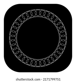 Circle radial motif, mandala illustrative element
