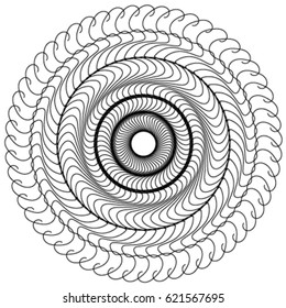 circle radial pattern mesh in vector