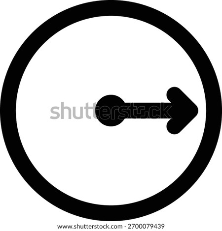 Circle, Radius, Geometry Outline Icon
