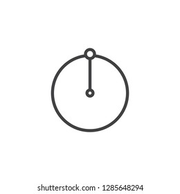 Circle Radius line icon. linear style sign for mobile concept and web design. Radius measure outline vector icon. Symbol, logo illustration. Pixel perfect vector graphics