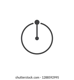 Circle Radius vector icon. filled flat sign for mobile concept and web design. Radius measure simple solid icon. Symbol, logo illustration. Pixel perfect vector graphics