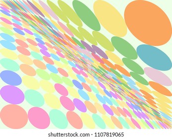 Circle random rainbow pastel background