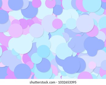 Circle random size and blue tone pastel color background