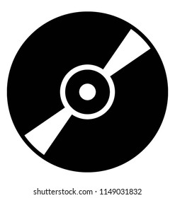 
Circle with ray on it having hole in the middle denoting CD icon
