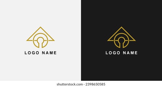 diseño de logotipo de inmuebles en círculo