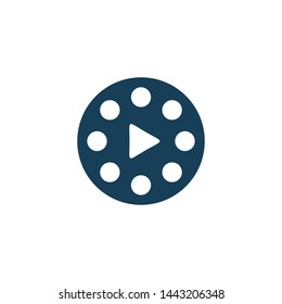 circle record play logo design