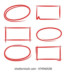 circle and rectangle marker, highlighter elements