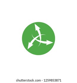 circle with Recycle arrow logo design