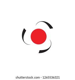 Circle with recycle arrow logo design