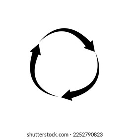 circle recycle arrows. Business concept. Reload symbol. Vector illustration.