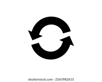 circle recycle icon, circle arrow, swirl. vector illustration