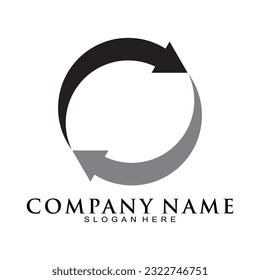 Logo del vector del símbolo de reciclaje de círculo