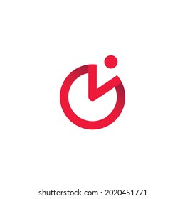 globales Vektorlogo-Design mit kreisrotem 360 Grad