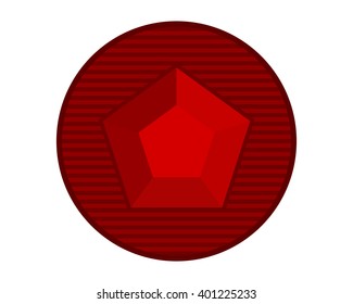 circle red diamond emerald jewel sapphire crystal brilliant gemstone image icon