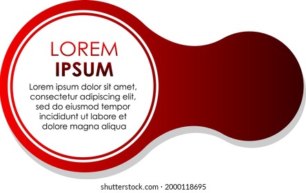 Circle red gradient abstract banner template illustration