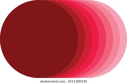 circle red monochrome color vector illustration.
