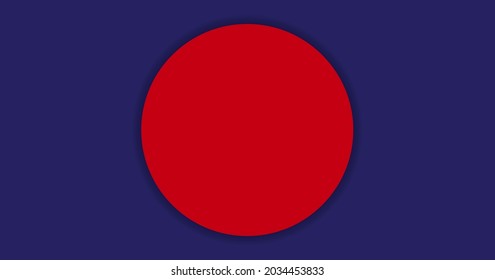 circle red on purple for banner simple background, copy space, paper circle red and purple color for background