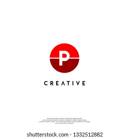 Circle Red P Logo Letter Design Stock Vector (Royalty Free) 1332512882 ...