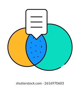 circle of relationships line icon vector. circle of relationships sign. isolated symbol illustration