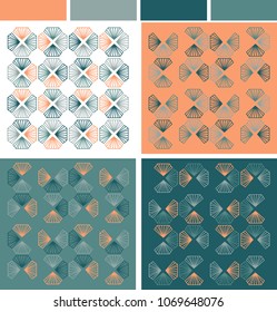 circle repeat of diamont with stripes pattern