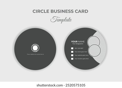 Circle restaurant business card unique concept with colorful design