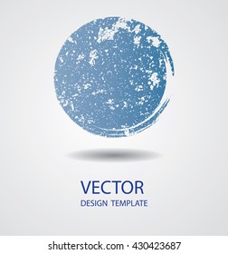 Circle Retro  Label Shape. Grunge Logo Icon.